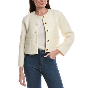 Reveriee Womens Wool-Blend Jacket, White